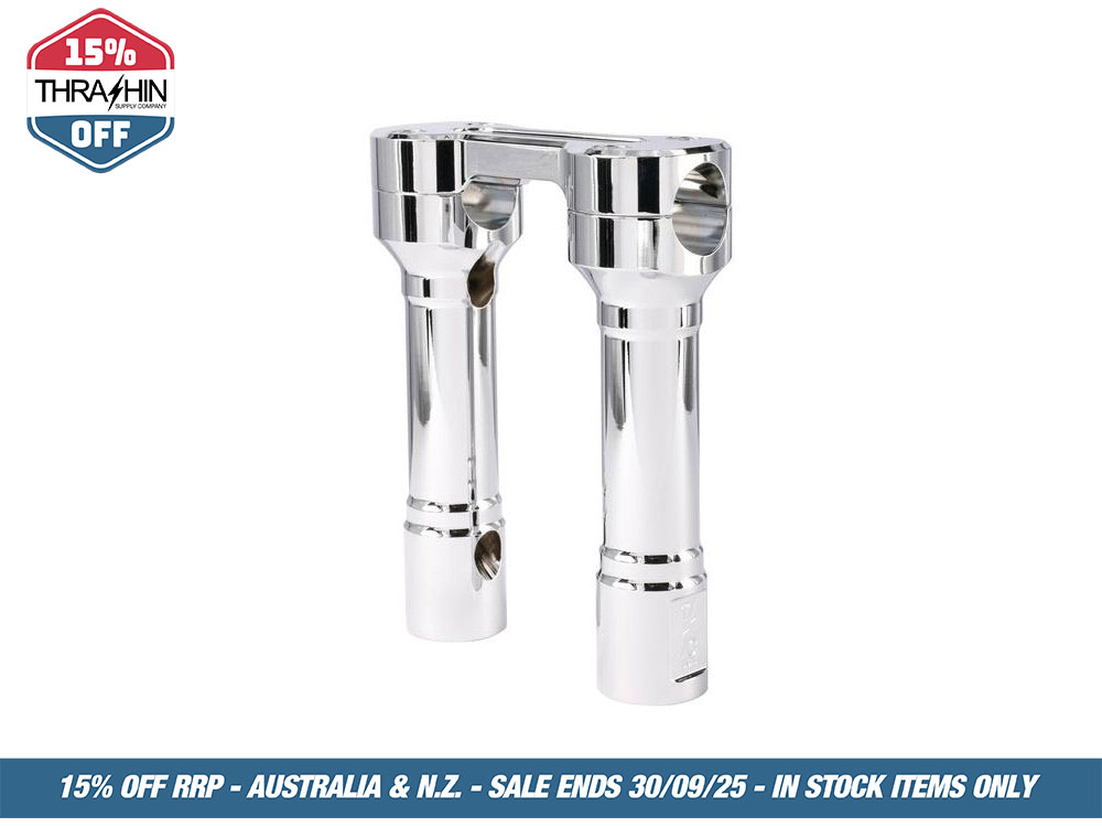 Thrashin Supply 6in. Hole Shot Risers – Chrome. Fits 1in. Handlebar
