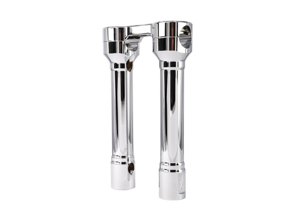 Thrashin Supply 8in. Hole Shot Risers – Chrome. Fits 1in. Handlebar