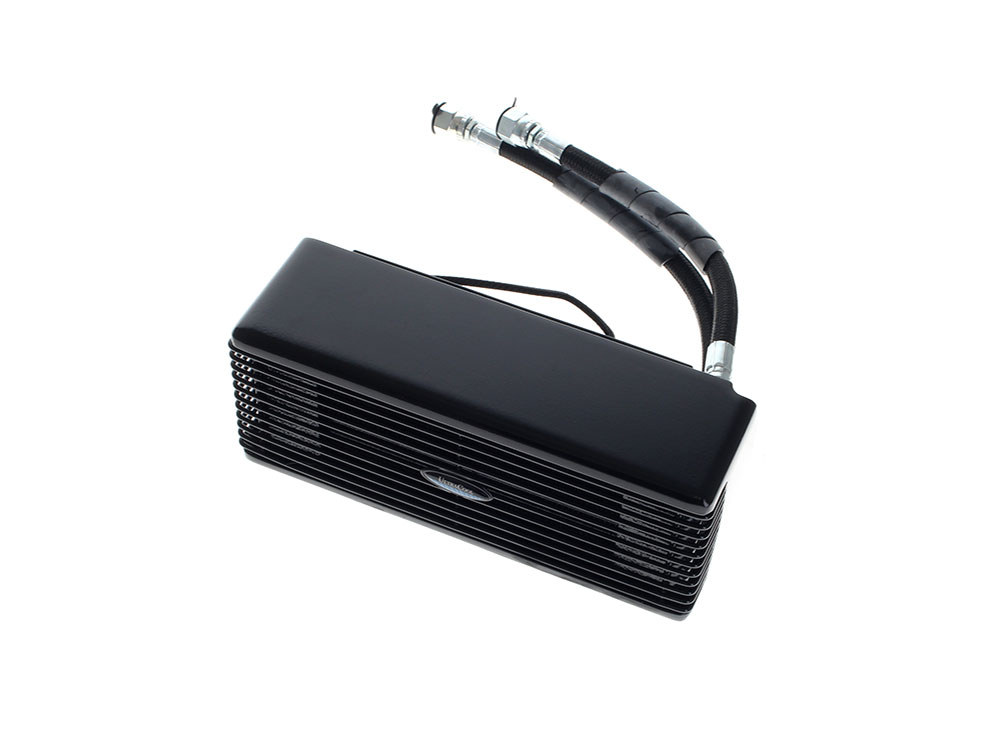 UC Fan Assisted Low Mount Oil Cooler Kit – Gloss Black. Fits Dyna 1993-2017