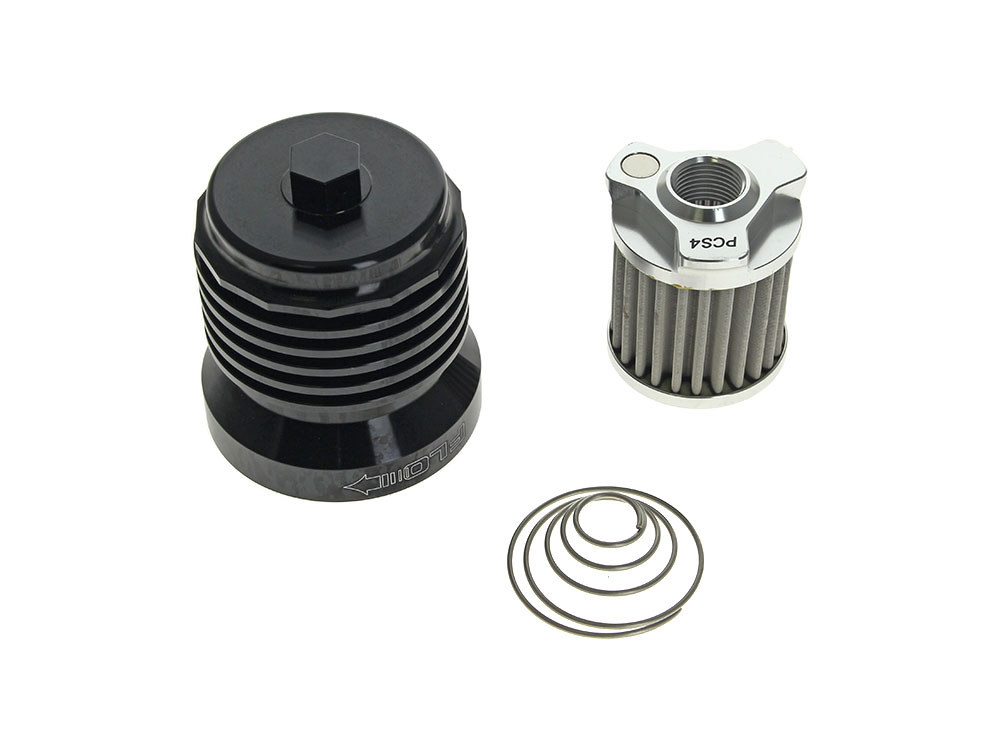 UC FLO Reusable Oil Filter – Black. Fits Milwaukee Eight 2017up, Twin Cam 1999-2017, Evolution 1984-1999 & Sportster 1984-2021