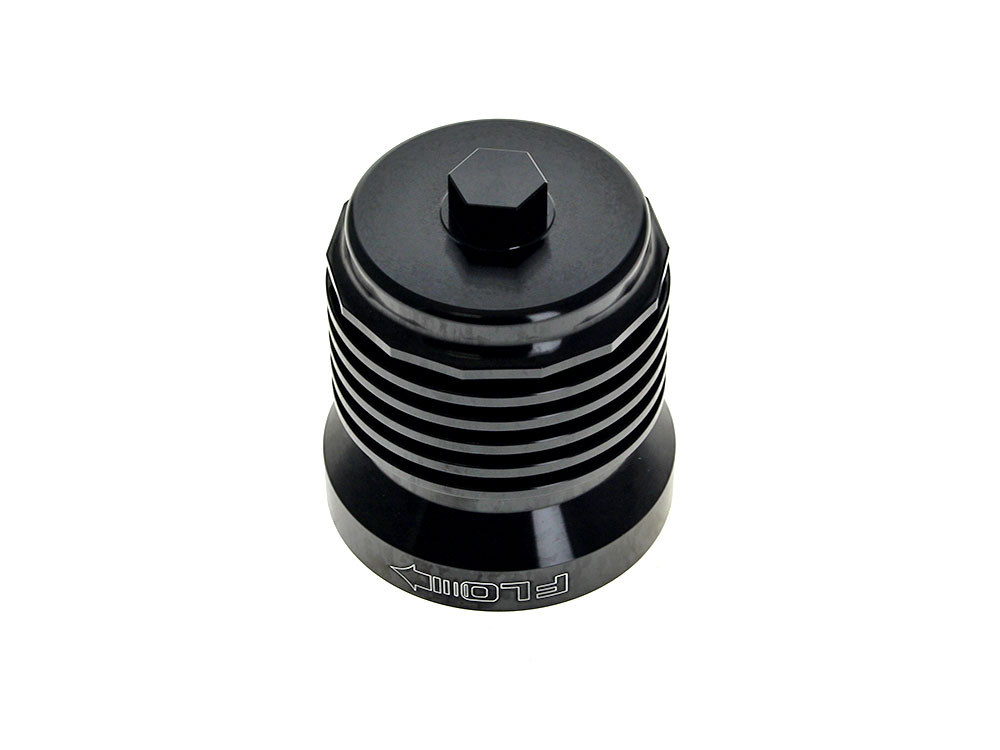 UC FLO Reusable Oil Filter – Black. Fits Milwaukee Eight 2017up, Twin Cam 1999-2017, Evolution 1984-1999 & Sportster 1984-2021