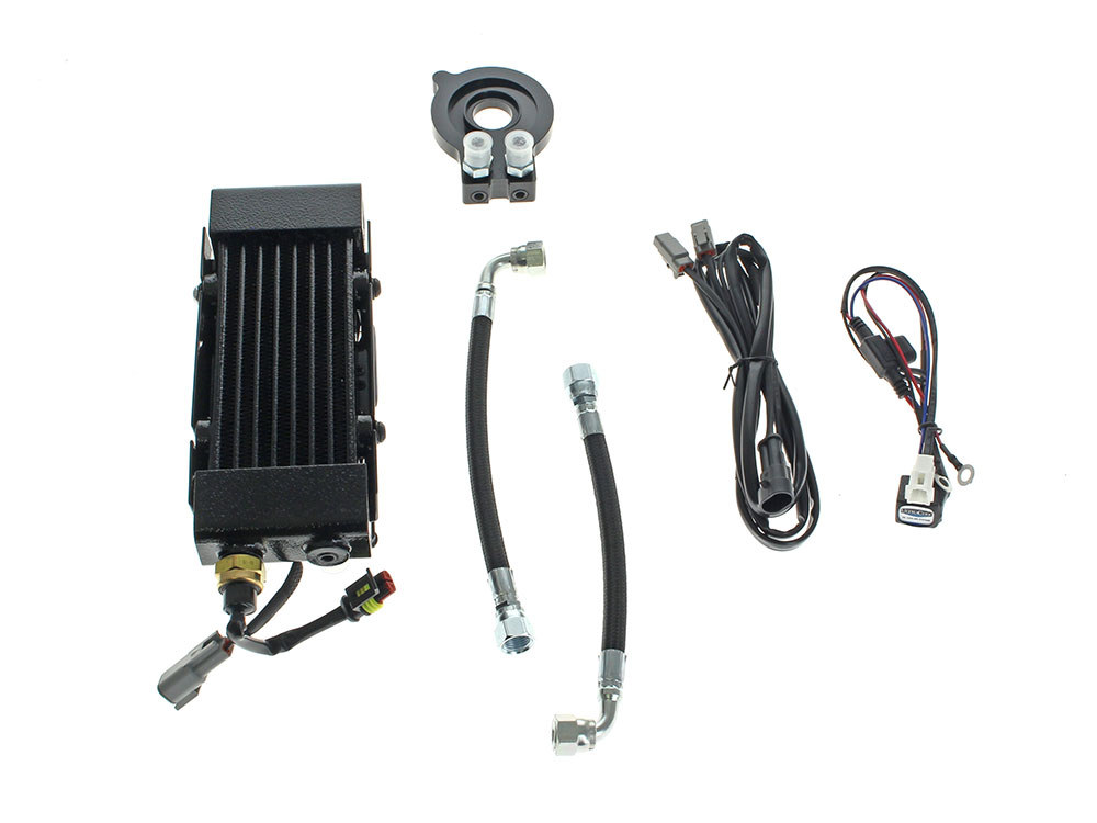 UC Fan Assisted Side Mount Oil Cooler Kit – Naked. Fits Touring 2017-2024 with Harley-Davidson Chopped Engine Guard