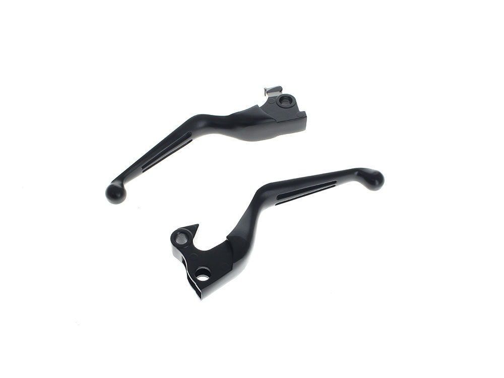 V-Factor Slotted Hand Levers – Black. Fits Sportster 2014-2021