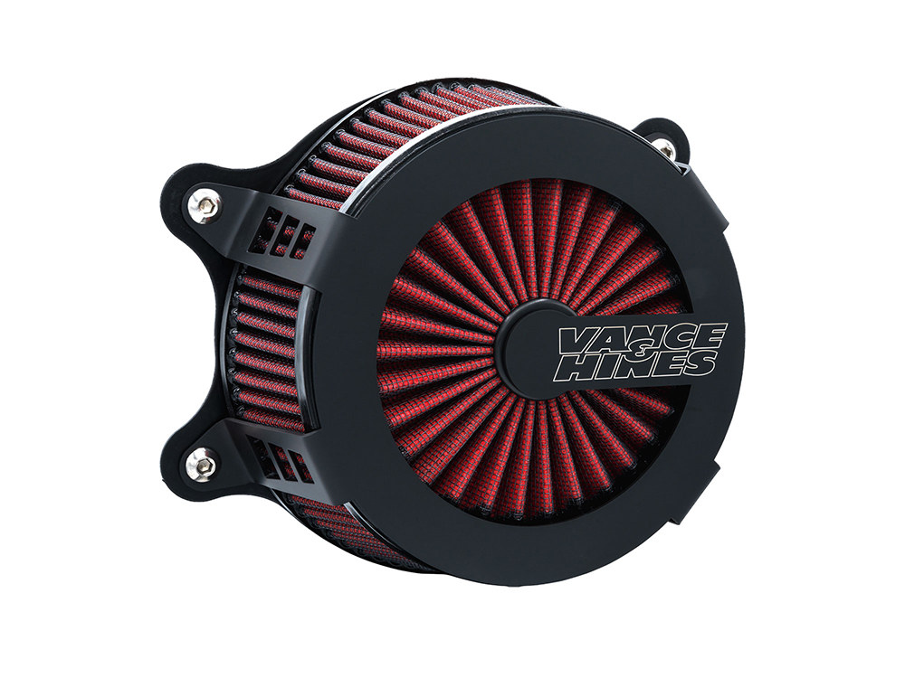 Vance and Hines VO2 Cage Fighter Air Cleaner Kit – Black. Fits Touring 2017-2024 & Softail 2018-2024