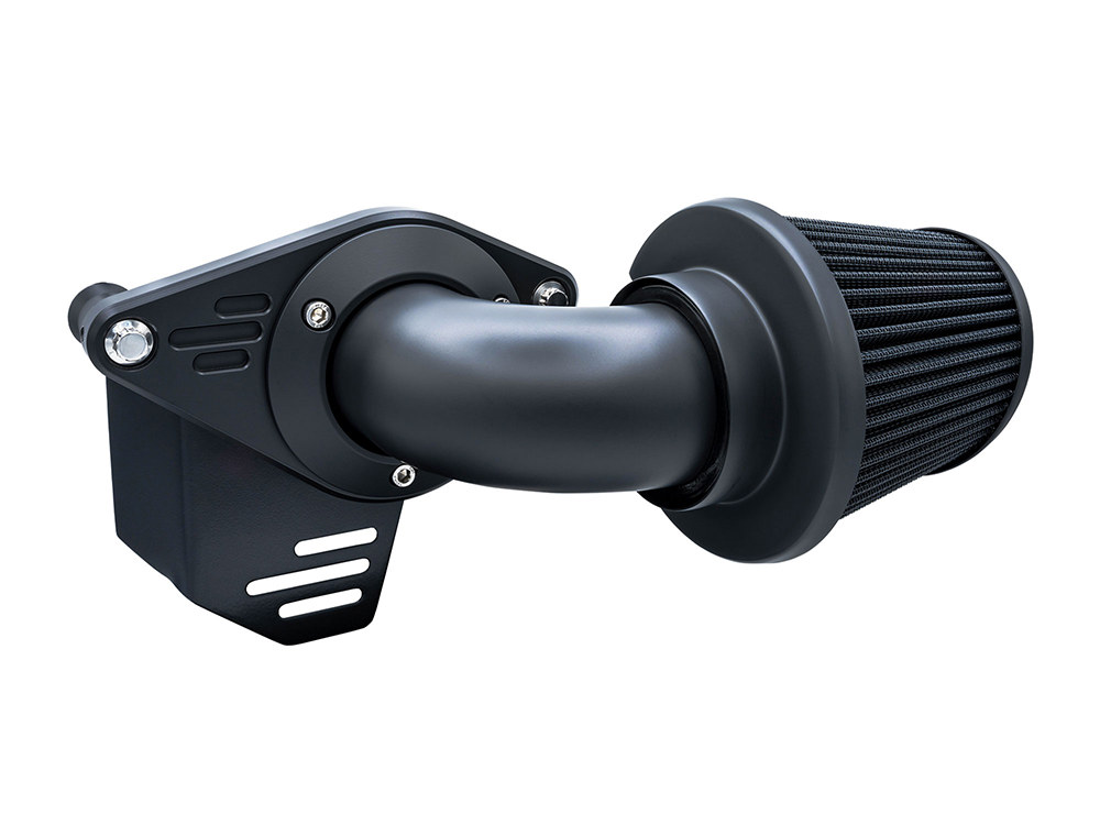 Vance and Hines 90deg VO2 Falcon Air Cleaner Kit – Matte Black. Fits Softail 2000-2015, Dyna 1999-2017, Touring 1999-2007 with CV Carb or Cable Operated Delphi EFI