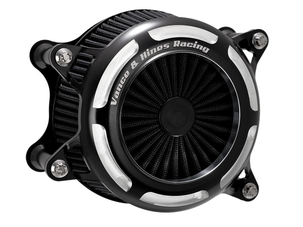 Vance and Hines VO2 Onyx Air Cleaner Kit – Black Contrast Cut. Fits CVO Touring 2023up, Street Glide & Road Glide 2024up, Touring 2025up & Softail 2025up