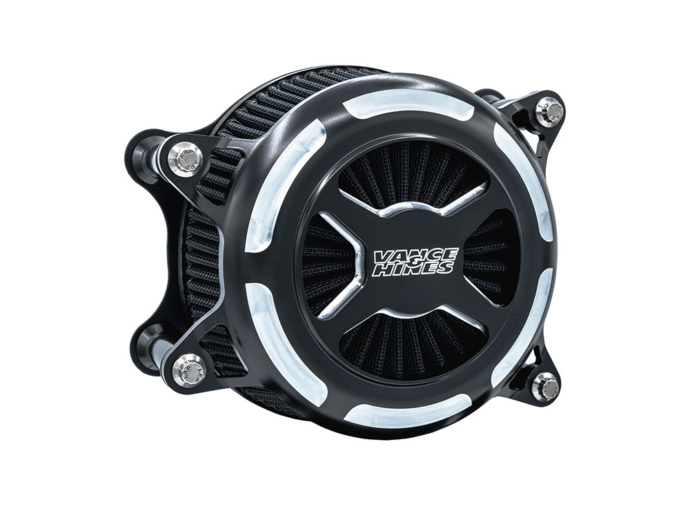 Vance and Hines VO2 X Air Cleaner Kit – Black Contrast. Fits Touring 2017-2024 & Softail 2018-2024