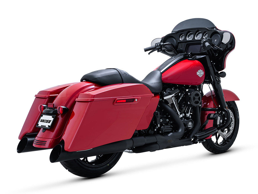 Vance and Hines Power Duals Right Side Tuck & Under Headers – Black. Fits Touring 2017up