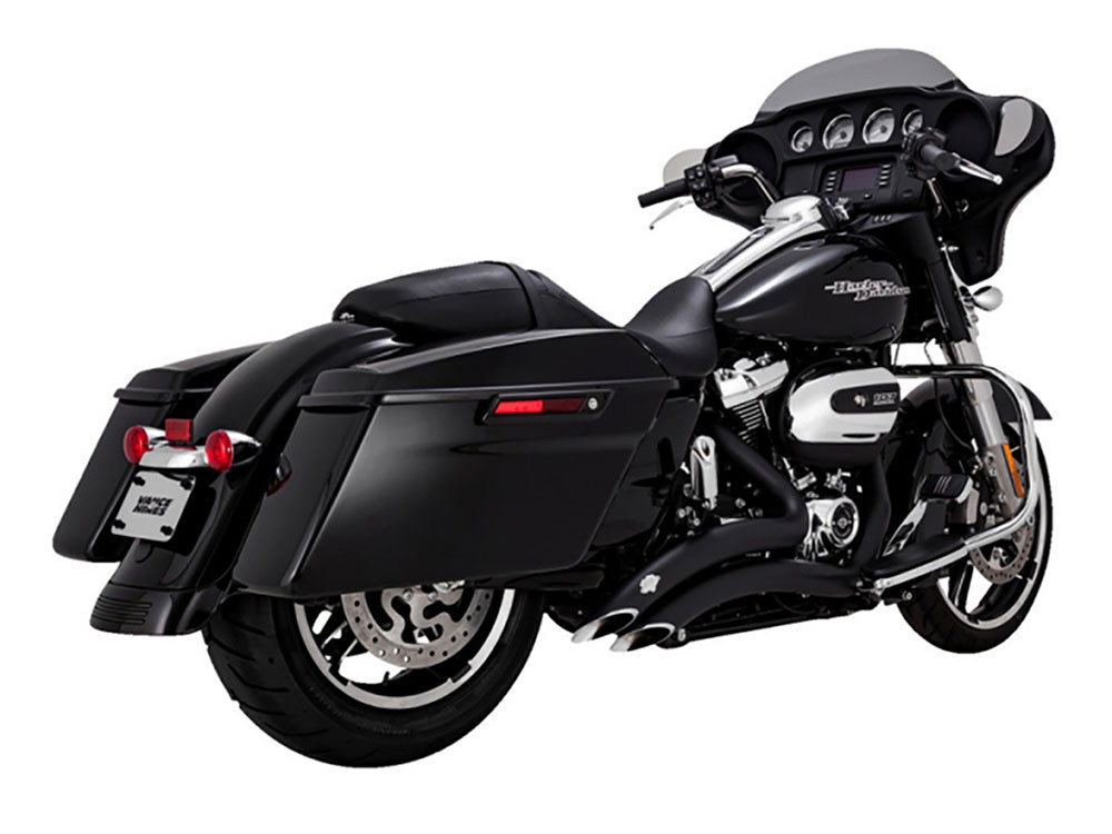 Exhaust; FLH%2717up Big Radius Blk