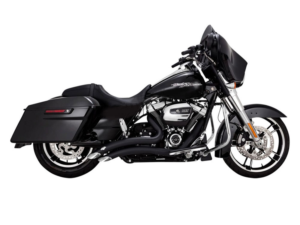 Vance and Hines Big Radius Exhaust – Black. Fits Touring 2017up