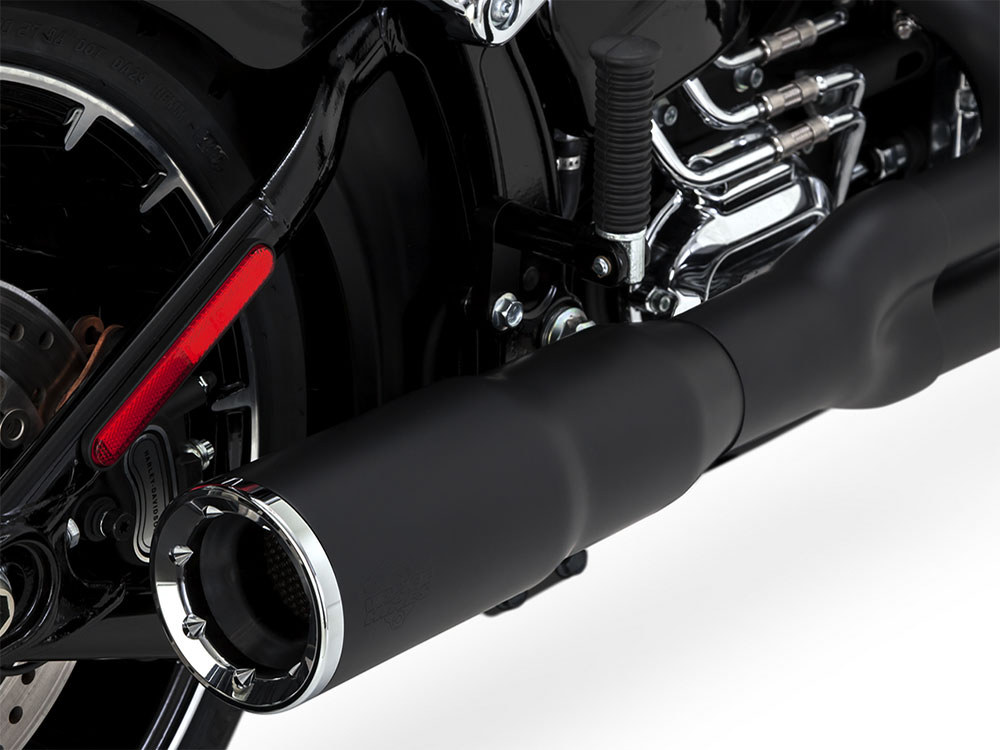 Vance and Hines Hi-Output 2-into-1 Exhaust – Black. Fits Softail Breakout 2013-2017
