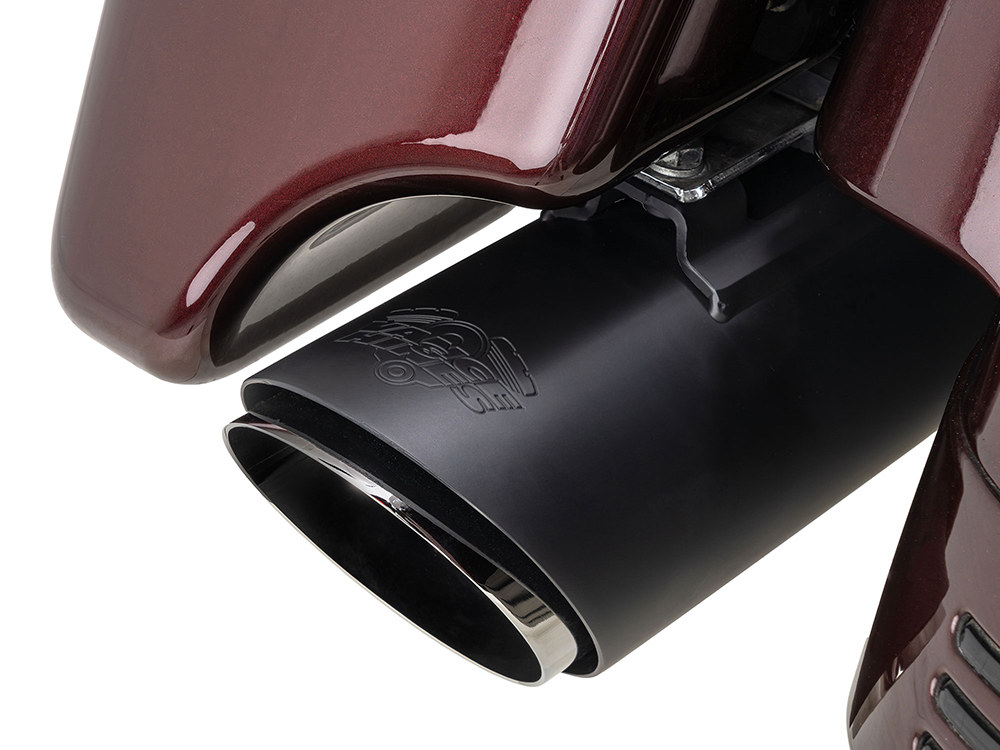 Vance and Hines 4in. Twin Slash Round Slip-On Mufflers – Black. Fits Touring 2017up
