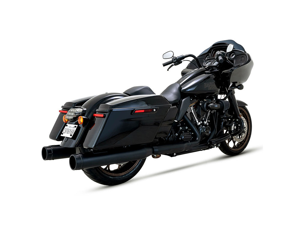 Vance and Hines 4.5in. Torquer 450 Slip-On Mufflers – Black with Black End Caps. Fits Touring 2017up
