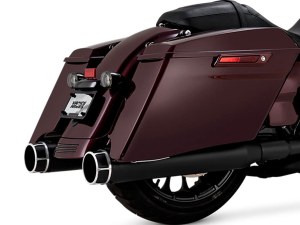 Vance and Hines 4.5in. Torquer 450 Slip-On Mufflers – Black with Black Machine End Caps. Fits Touring 2017up Vance and Hines 4.5in. Torquer 450 Slip-On Mufflers – Black with Black Machine End Caps. Fits Touring 2017up