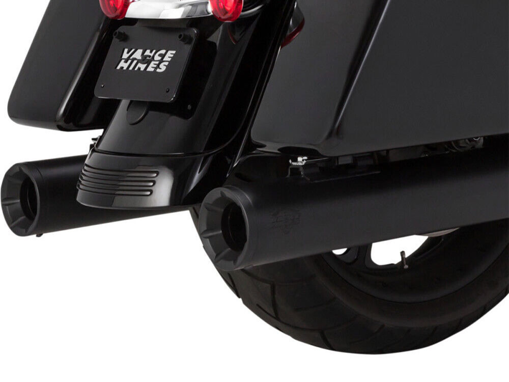 Vance and Hines 4in. Eliminator 400 Slip-On Mufflers – Black. Fits Touring 2017up