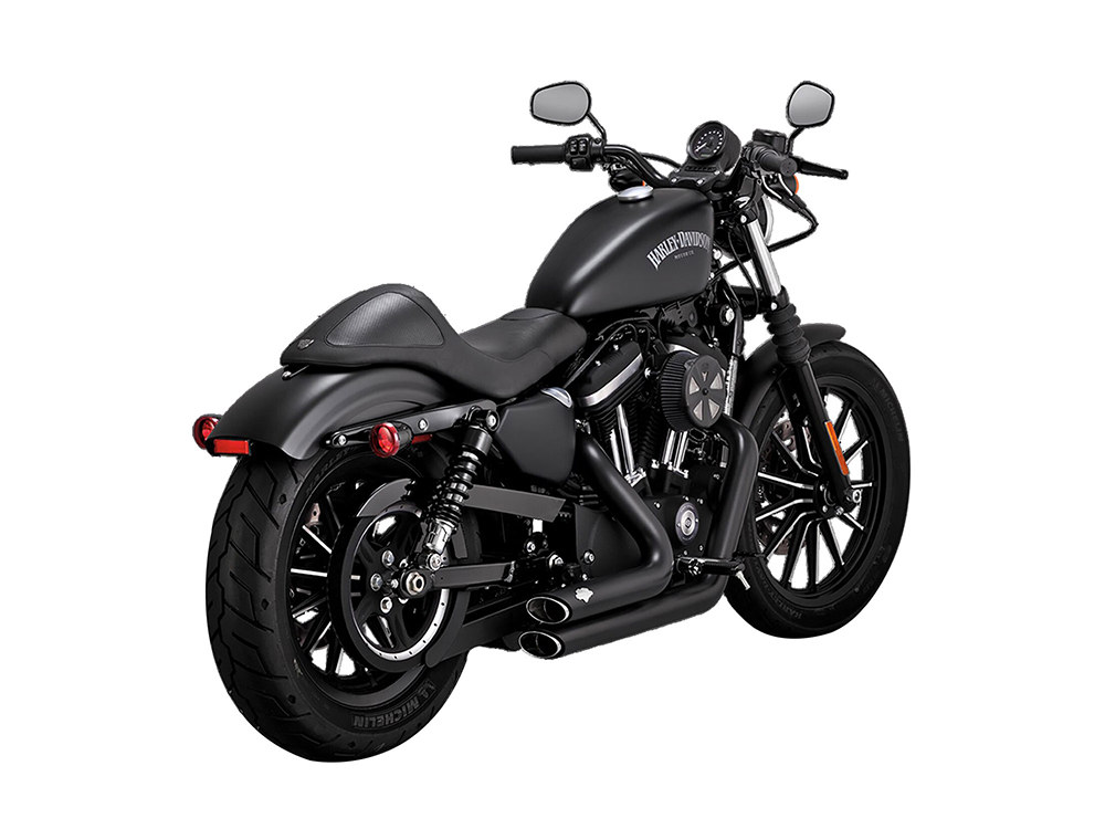 Vance and Hines Shortshots Staggered Exhaust – Black. Fits Sportster 2004-2013