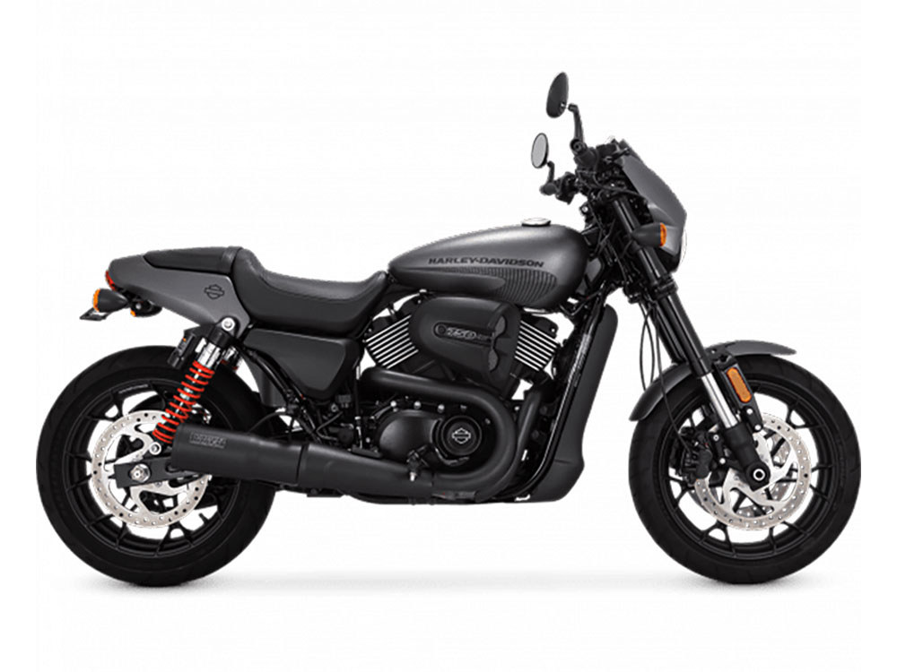 Vance and Hines Hi Output Slip-On Muffler – Black with Black End Cap. Fits Street 2015-2020.