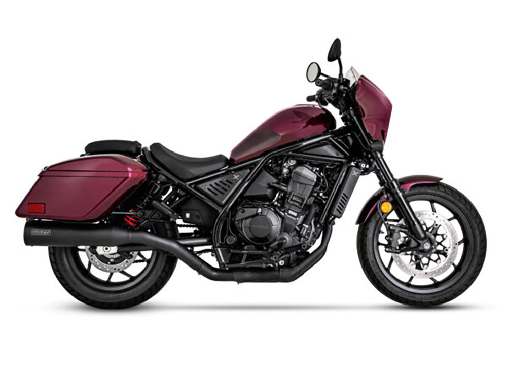 Vance and Hines Hi-Output Slip-On Muffler – Black. Fits Honda CMX / Rebel 1100T 2023up