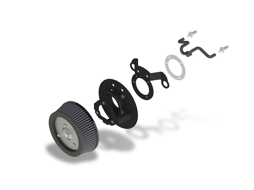 Vance and Hines VO2 Naked Air Cleaner Kit. Fits Sportster 1988-2021. Requires Air Cleaner Cover.