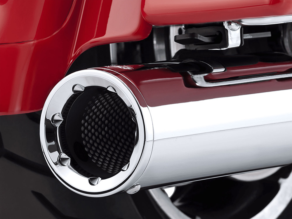 Vance and Hines 4.5in. Hi-Output Slip-On Mufflers – Chrome. Fits Touring 1995-2016