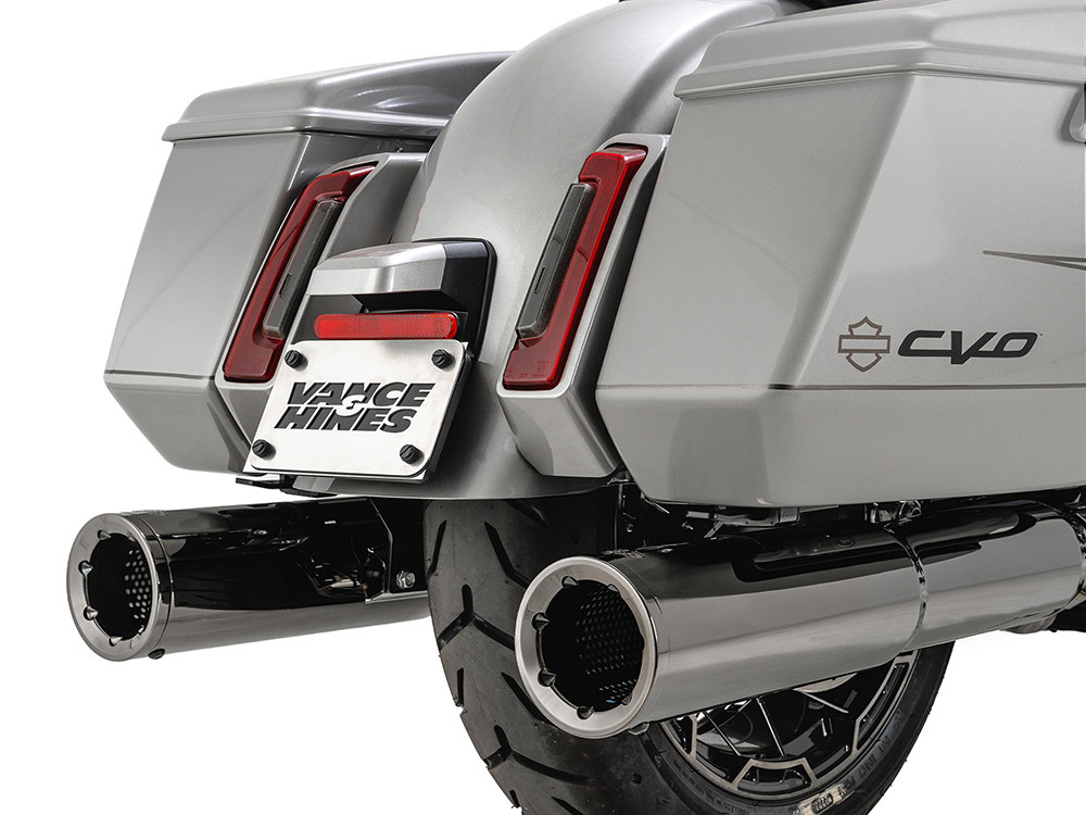 Vance and Hines 4.5in. Hi-Output Slip-On Mufflers – Dark Chrome. Fits Touring 2017up