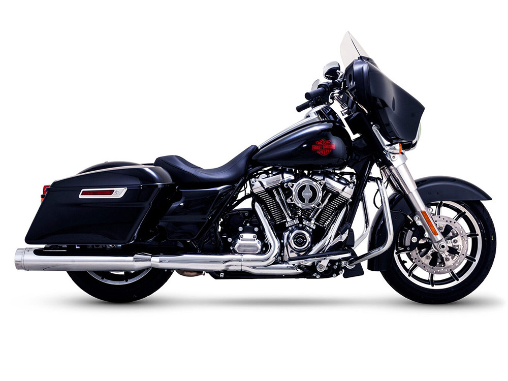 Vance and Hines 4.5in. Torquer 450 Slip-On Mufflers – Chrome with Chrome End Caps. Fits Touring 2017up