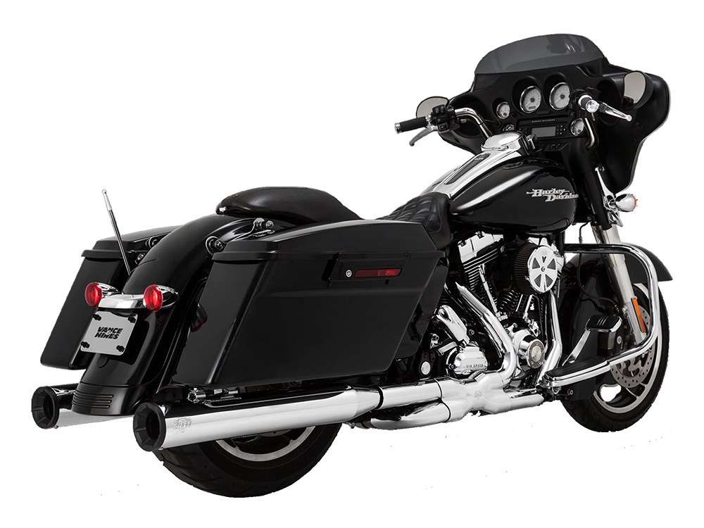Mufflers; FLH%2717up Chr w/Blk 4