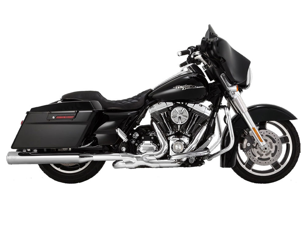 Vance and Hines 4in. Eliminator 400 Slip-On Mufflers – Chrome with Chrome End Caps. Fits Touring 2017up