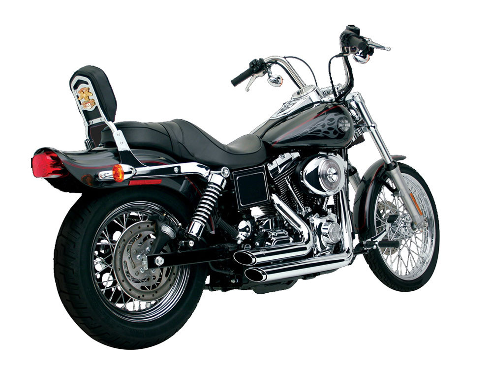 Vance and Hines Shortshots Staggered Exhaust – Chrome. Fits Dyna 1991-2005