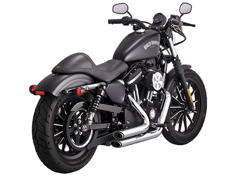 Vance and Hines Shortshots Staggered Exhaust – Chrome. Fits Sportster 2004-2013