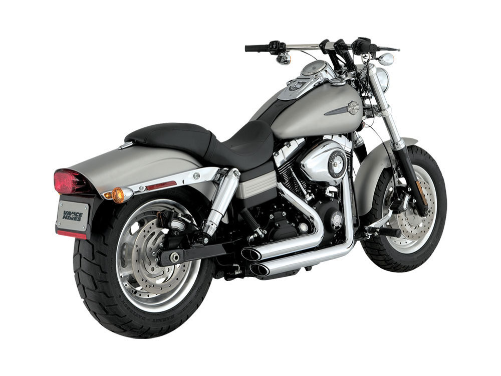 Vance and Hines Shortshots Staggered Exhaust – Chrome. Fits Dyna 2006-2017