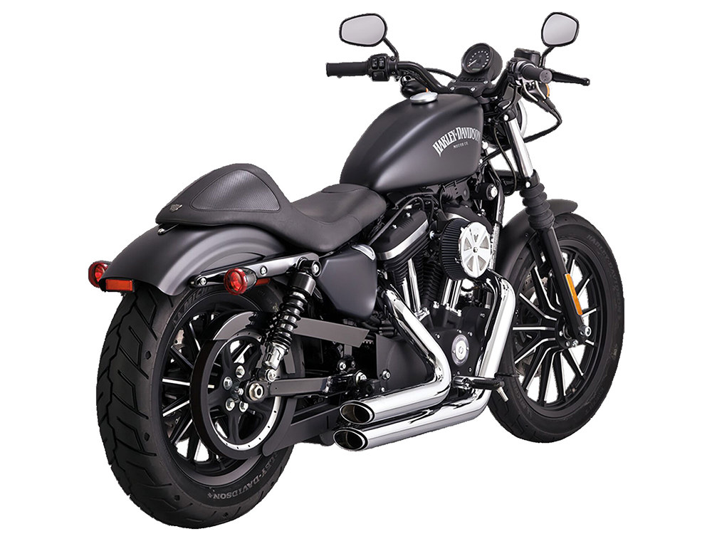 Vance and Hines Shortshots Staggered Exhaust – Chrome. Fits Sportster 2014-2021