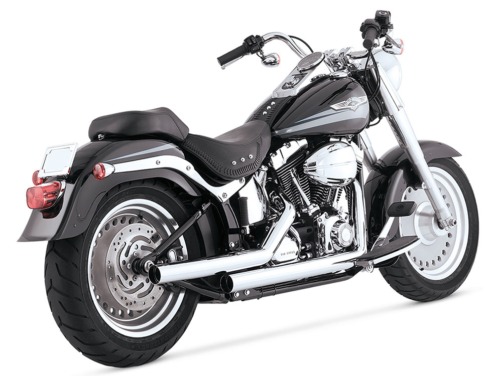 Vance and Hines Straightshots Exhaust – Chrome. Fits Softail 1986-2017 Non-240 Tyre Models