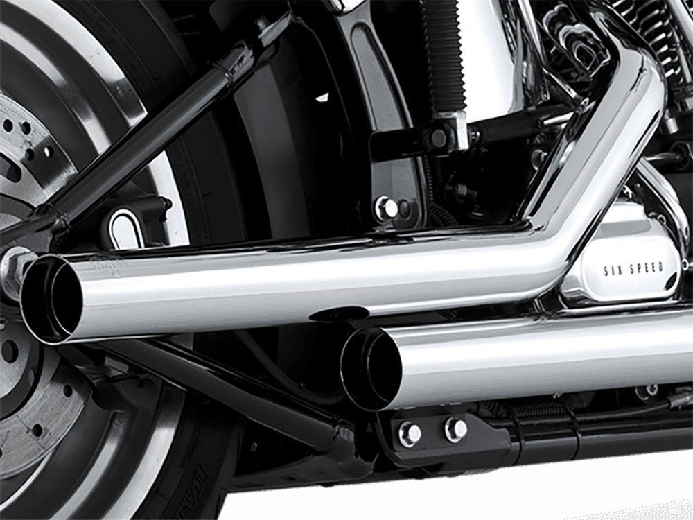 Vance and Hines Straightshots Exhaust – Chrome. Fits Softail 1986-2017 Non-240 Tyre Models