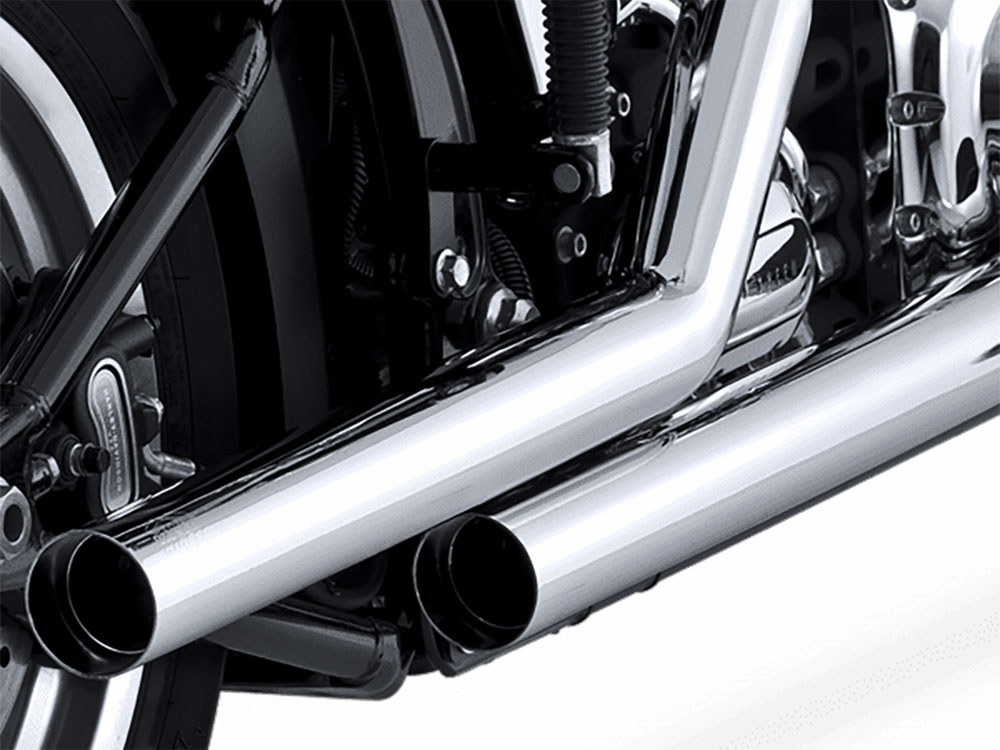 Vance and Hines Straightshots Exhaust – Chrome. Fits Softail 1986-2017 Non-240 Tyre Models