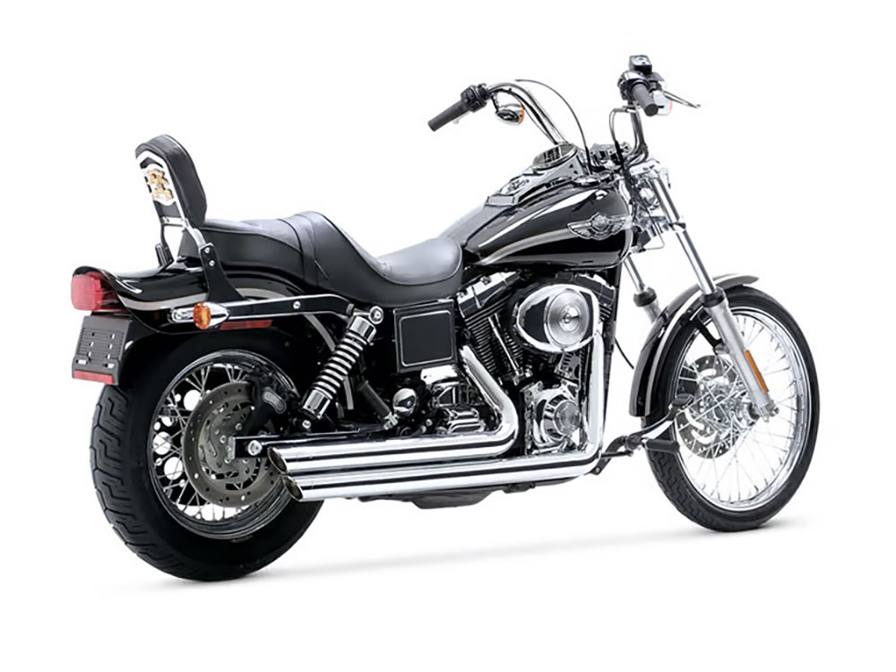 Vance and Hines Big Shots Staggered Exhaust – Chrome. Fits Dyna 2006-2017