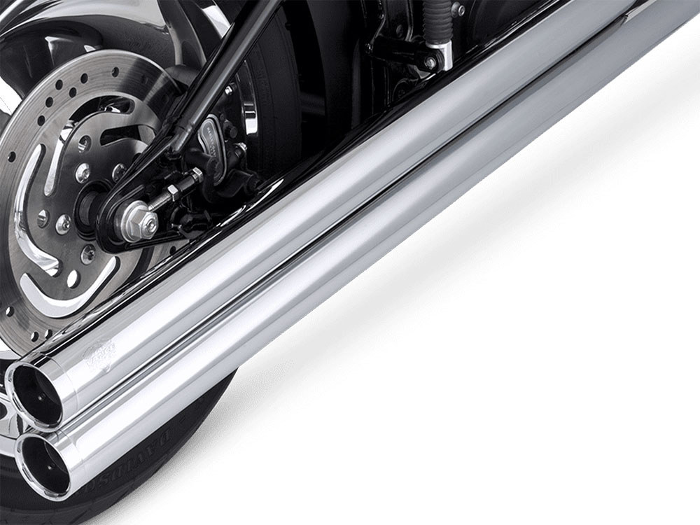 Vance and Hines Big Shots Long Exhaust – Chrome. Fits Softail 1986-2017 Non-240 Tyre Models