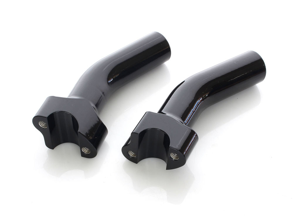 WILD 1 HANDLEBARS 5-1/2in. Pullback Risers with 1-1/4in. Thick Base – Gloss Black. Fits 1in. Handlebar.