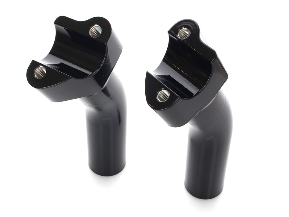 WILD 1 HANDLEBARS 5-1/2in. Pullback Risers with 1-1/4in. Thick Base – Gloss Black. Fits 1in. Handlebar.