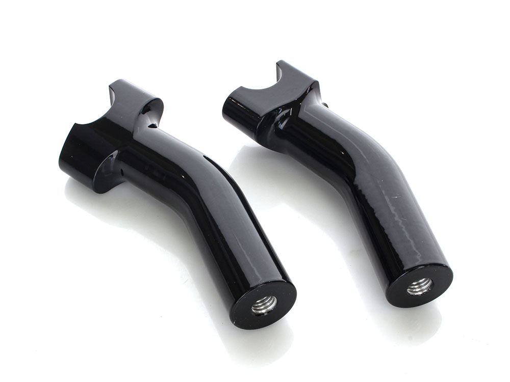 WILD 1 HANDLEBARS 5-1/2in. Pullback Risers with 1-1/4in. Thick Base – Gloss Black. Fits 1in. Handlebar.
