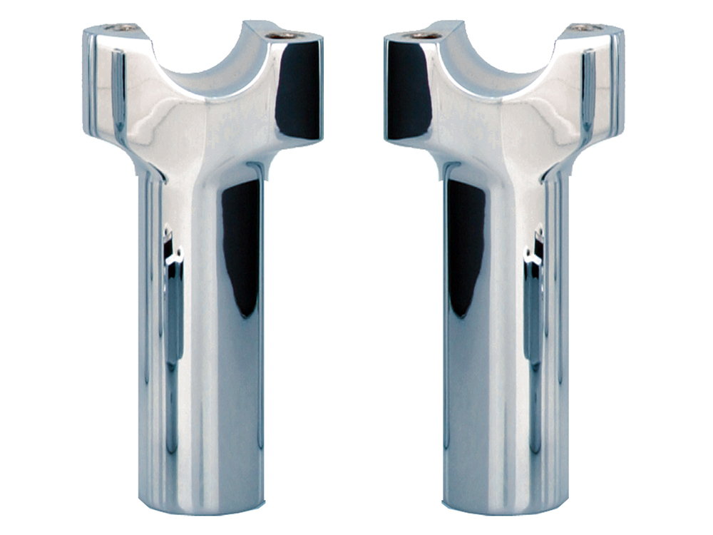 WILD 1 HANDLEBARS 4-1/2in. Tall Risers with 1-1/4in. Thick Base – Chrome. Fits 1in. Handlebar.