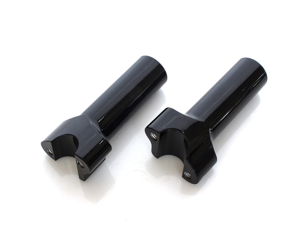 WILD 1 HANDLEBARS 4-1/2in. Tall Risers with 1-1/4in. Thick Base – Gloss Black. Fits 1in. Handlebar.