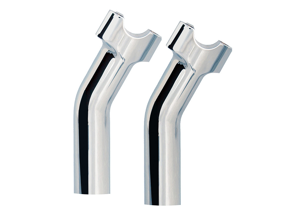WILD 1 HANDLEBARS 5-1/2in. Pullback Risers with 1-1/4in. Thick Base – Chrome. Fits 1in. Handlebar.
