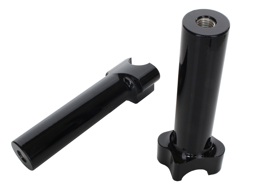 WILD 1 HANDLEBARS 6in. Tall Risers with 1-1/4in. Thick Base – Gloss Black. Fits 1in. Handlebar.