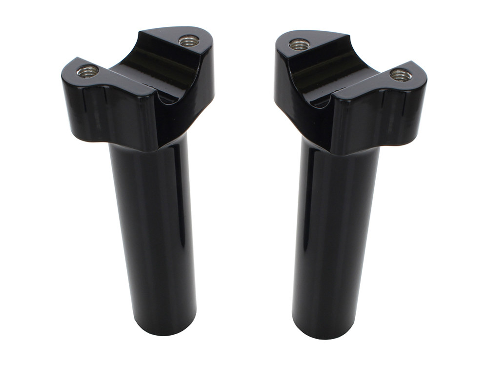 WILD 1 HANDLEBARS 6in. Tall Risers with 1-1/4in. Thick Base – Gloss Black. Fits 1in. Handlebar.