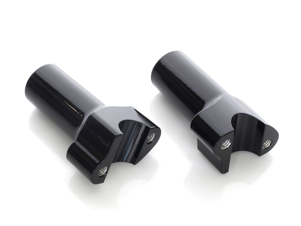 WILD 1 HANDLEBARS 3-1/2in. Tall Risers with 1-1/4in. Thick Base – Gloss Black. Fits 1in. Handlebar.
