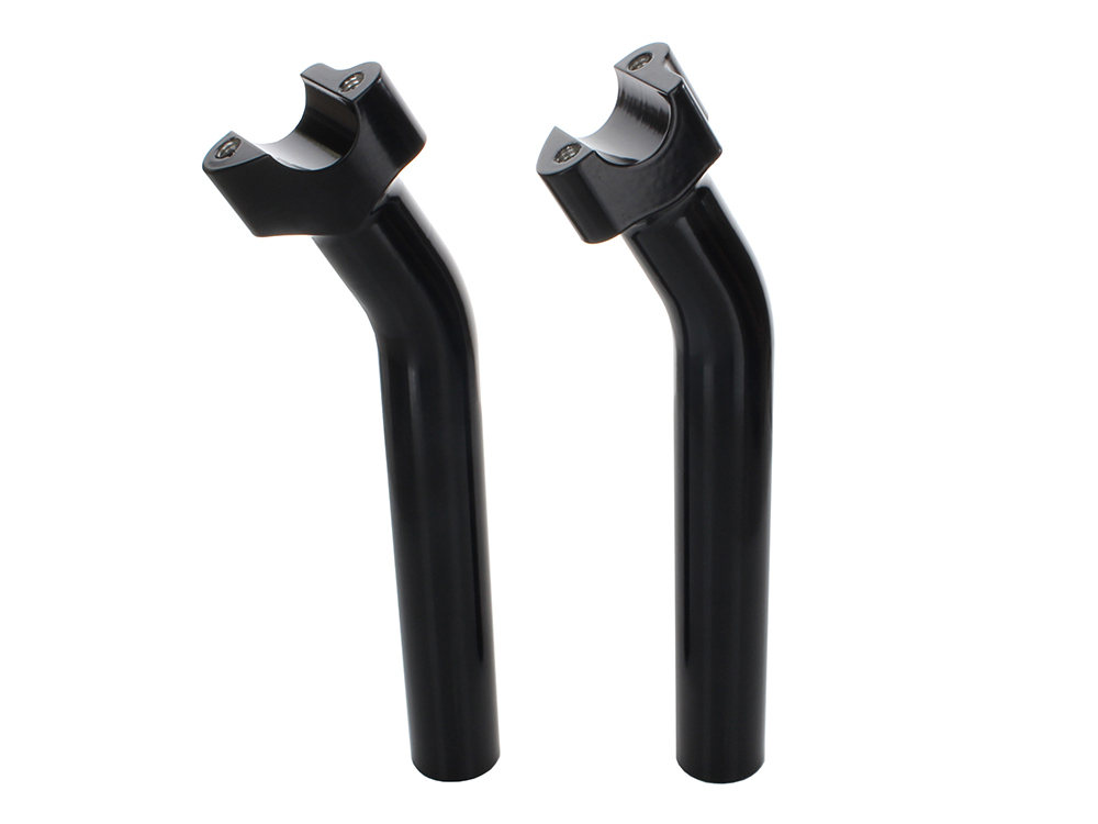 WILD 1 HANDLEBARS 9-1/2in. Pullback Risers with 1-1/4in. Thick Base – Gloss Black. Fits 1in. Handlebar.