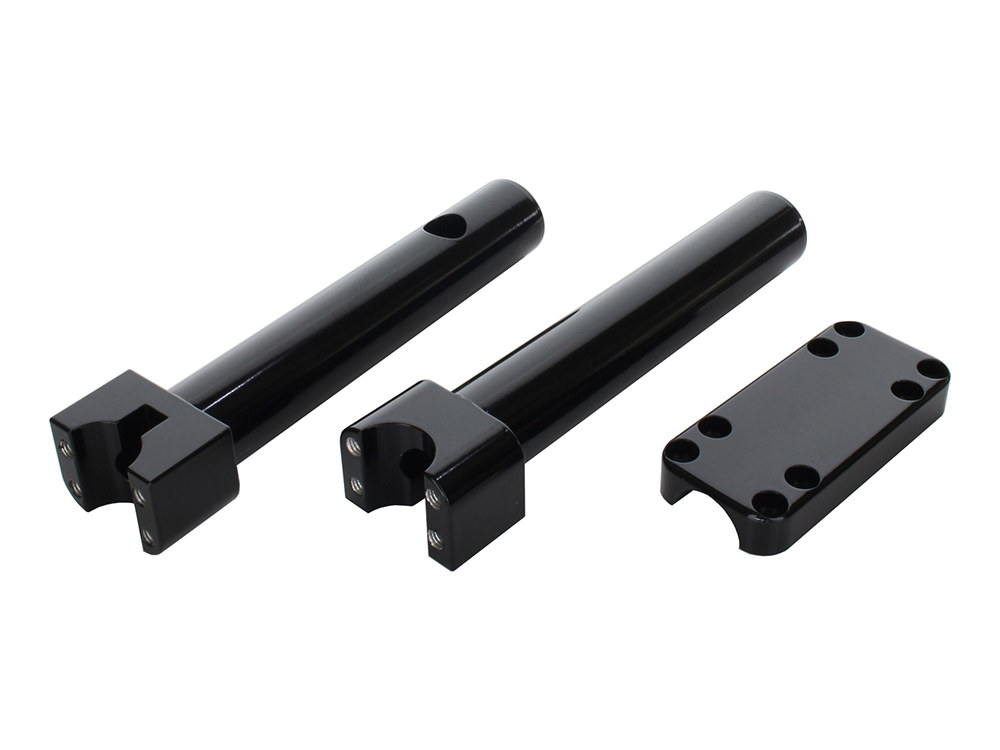 WILD 1 HANDLEBARS 10in. Tall Savage Risers with Top Clamp – Gloss Black. Fits 1-1/4in. Handlebar.