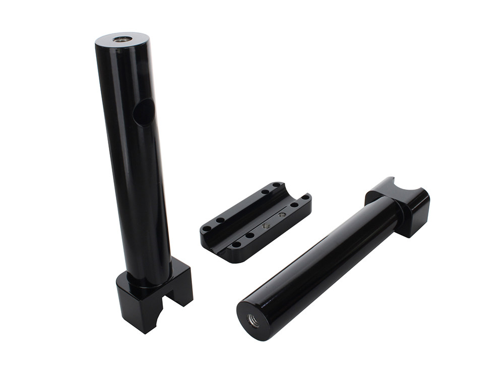 WILD 1 HANDLEBARS 10in. Tall Savage Risers with Top Clamp – Gloss Black. Fits 1-1/4in. Handlebar.