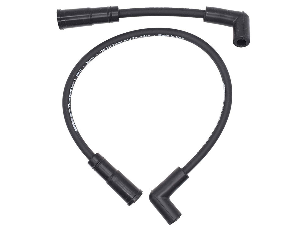 Walker Products 8mm Spark Plug Wire Set – Black. Fits Softail 2000-2017 and Dyna 1999-2017.